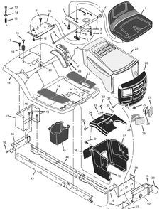 Part Location Diagram of 095249E700 Murray Deck, Seat